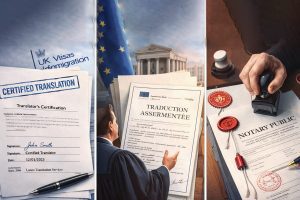 Difference Between Certified Sworn and Notarised Translation in the UK